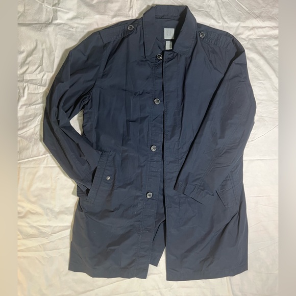 Men trench coat in blue - Picture 3 of 3